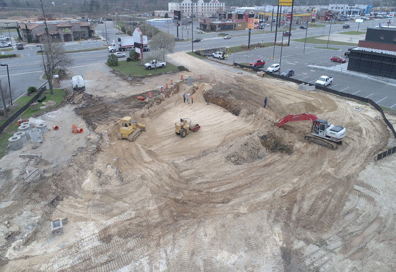 construction drone photography